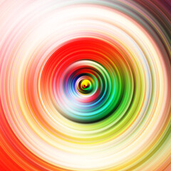 Obraz premium Colorful radial motion effect. Abstract rounded background. Color curves and sphere. Multi color gradient rings and circles wallpaper. Colored texture backdrop and banner.