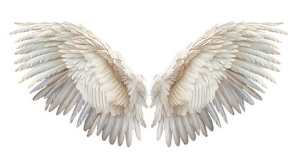Beautiful angel wings isolated on white background