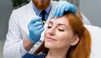 Procedure Plasmolifting injection. Beautician will do PRP therapy 