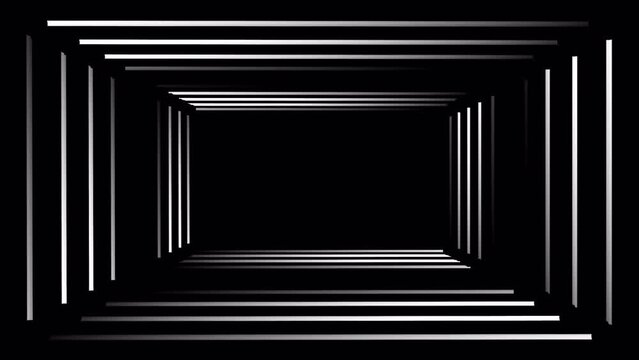 Faster Spotlights in a rectangle array, shining in a chase light mode towards each other, seamless VJ Loop