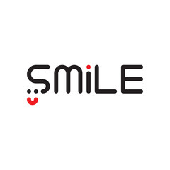 SMILE letter logo design vector