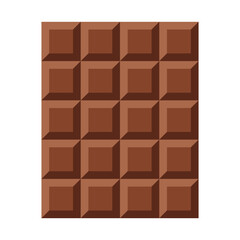 Milk chocolate bar isolated on white background