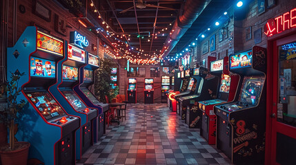 vintage 80s and 90s arcade games, nostalgic gamer memories