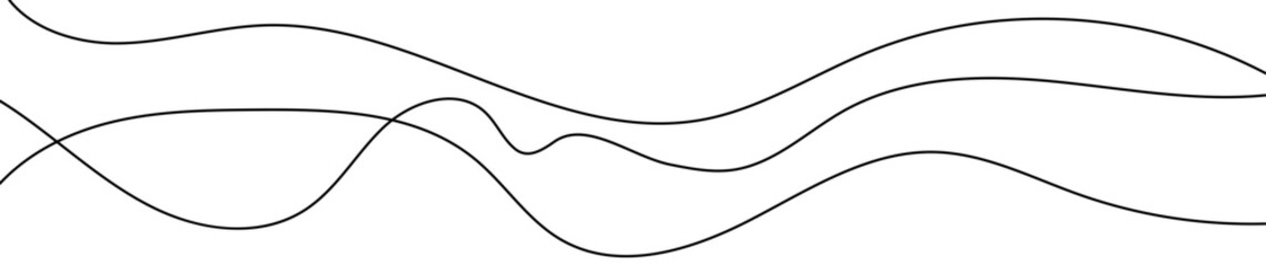 Thin curved wavy lines
