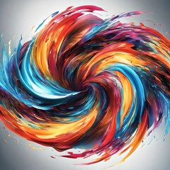 a swirl of bright colors: an abstract image intertwined by a symphony of colors