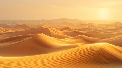 Craft an image of the desert at dawn