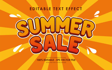 Vector SUMMER SALE 3D TEXT EFFECT