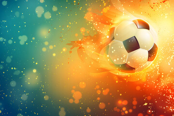Football on abstract background.