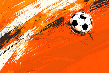 Football on abstract background.