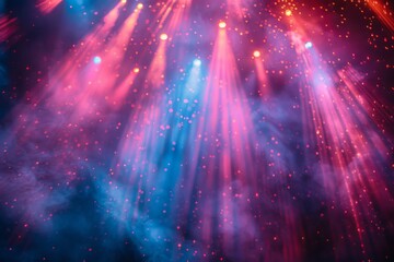 Fototapeta premium A close-up abstract view of colorful light beams, capturing the essence of a lively music event