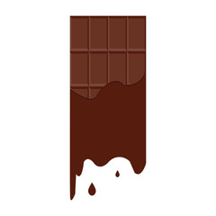 Chocolate bar icon. Flat illustration of chocolate bar vector icon for web design