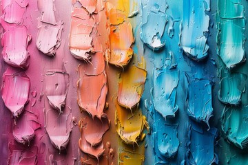 This image captures a spectrum of colorful paint streaks, showcasing a diversity of vibrant hues...