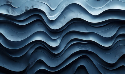 Abstract Digital Blue Waves , Generate AI