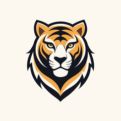tiger head isolated