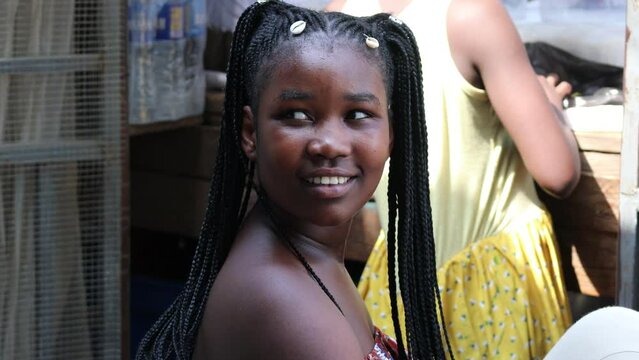beautiful smiling girl.