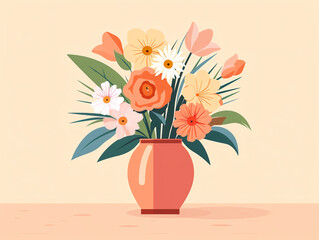 A beautiful bouquet of flowers in a vase. Perfect for any occasion!