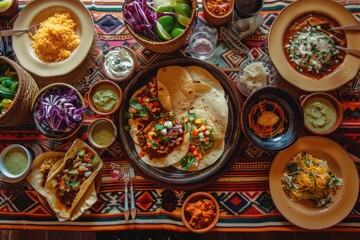 Various types of food displayed on a table, suitable for food and cooking concepts