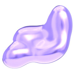 3D Liquid Abstract Y2K Chrome Render,