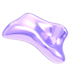 3D Liquid Abstract Y2K Chrome Render,