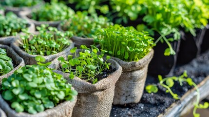 Fabric Pots for Microgreen Cultivation