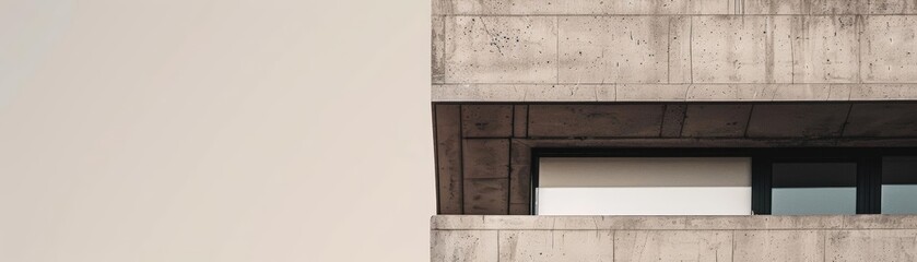 minimalist architecture detail featuring a white wall and black window