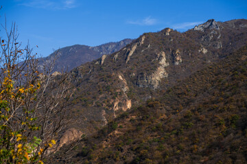Autumn landscape with forest mountains, Armenia