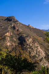 Autumn landscape with forest mountains, Armenia