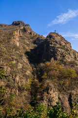 Autumn landscape with forest mountains, Armenia