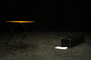 Theatre rehearsal on stage