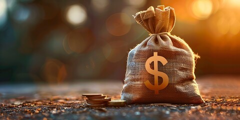 Bag of Money on Ground