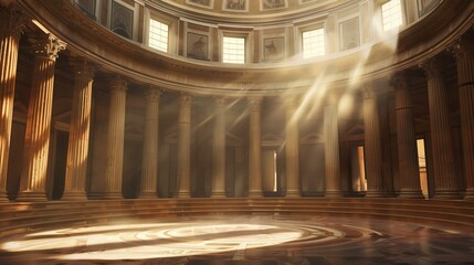 Famous places in Roma: the Pantheon. 8K