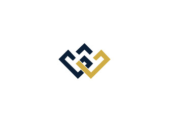 WJ minimalist modern logo design vector icon template