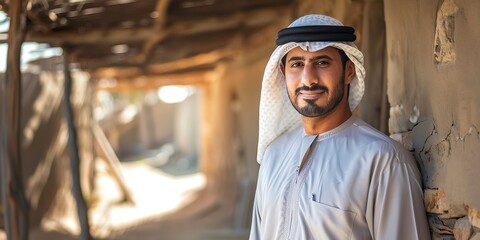 Middle Eastern Man in White Shirt