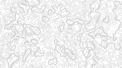 Abstract topographic line contour map background, geographic grid map EPS Vector illustration.