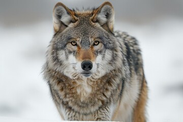 Grey wolf (Canis lupus lupus) in the snow