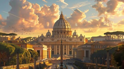 Famous places in Roma: the Vatican City . 8K