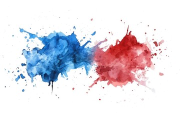 Naklejka premium Abstract red and blue paint splatters. Perfect for artistic projects