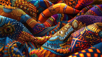 A close-up view of a pile of colorful ties. Great for fashion or business concepts