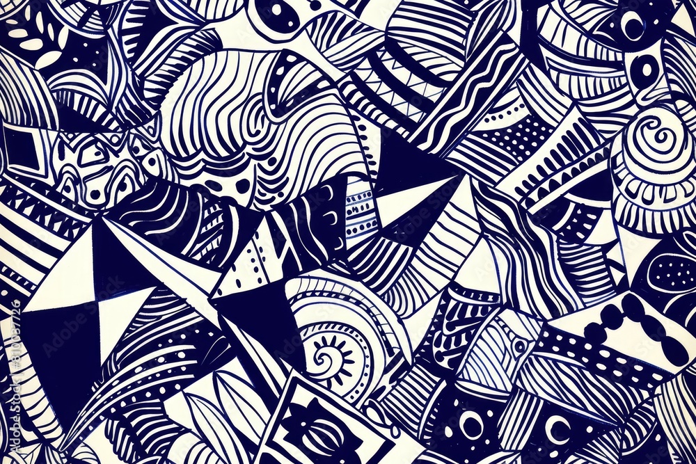 Poster simple black and white drawing of different shapes. ideal for educational materials or graphic desig