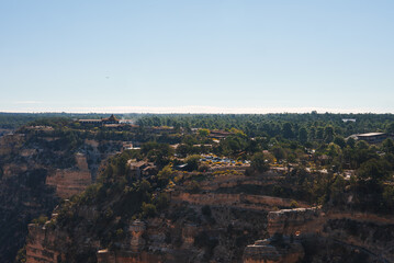 Discover breathtaking canyon views in a remote location. Layers of sedimentary rock reveal erosion...