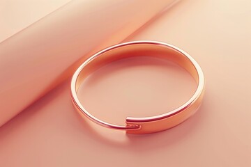 A detailed close-up of a ring placed on a table. Perfect for jewelry or wedding concepts