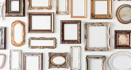 picture frame set isolated on white background