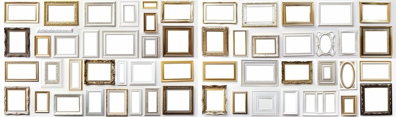 picture frame set isolated on white background