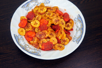 Homemade Banana Chips is a Delicious Snack Infused with the Sweet Essence of Tropical Bananas, Perfect for Moments of Pure Snacking Bliss and Culinary Exploration