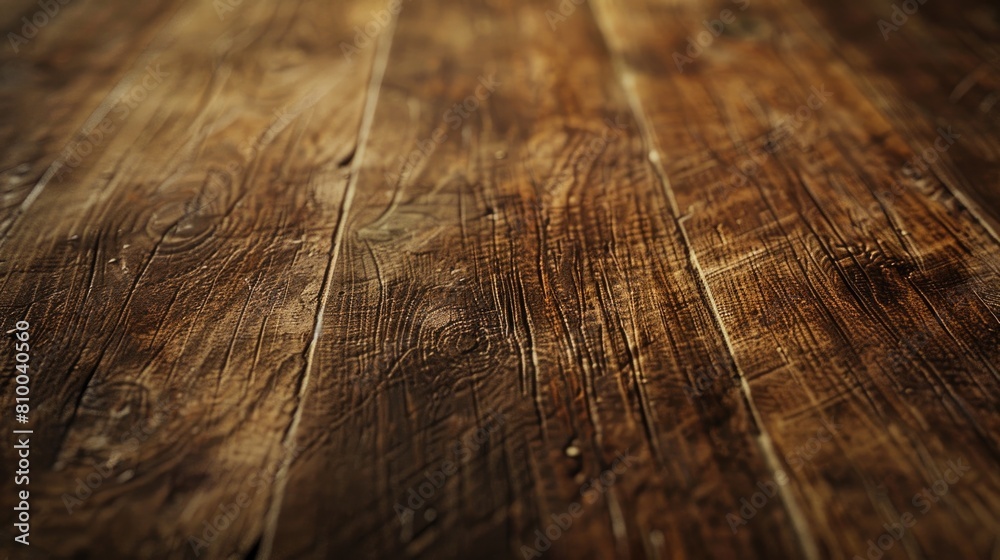 Aufkleber a close up of a wooden table with a blurry background. suitable for various design projects