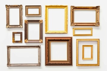 picture frame set isolated on white background