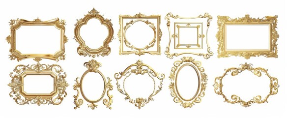 picture frame set isolated on white background