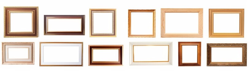 picture frame set isolated on white background