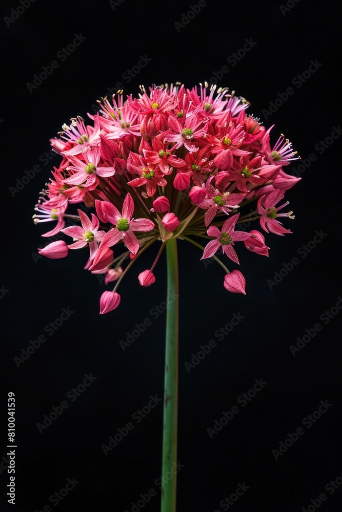 Poster close-up shot of a flower on a black background, perfect for design projects