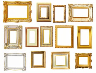 picture frame set isolated on white background
